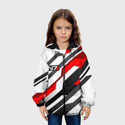 Куртка с капюшоном детская Mass effect - white uniform n7, цвет: 3D-черный — фото 2