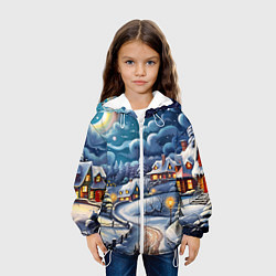 Куртка с капюшоном детская Новогоднее настроение, цвет: 3D-белый — фото 2