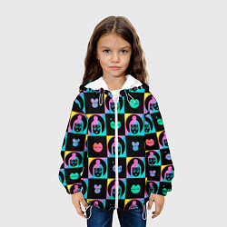 Куртка с капюшоном детская The image of a girl in a square, цвет: 3D-белый — фото 2