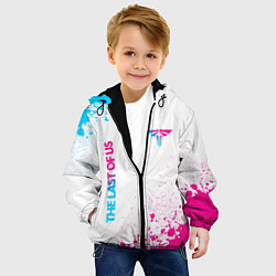 Куртка с капюшоном детская The Last Of Us neon gradient style вертикально, цвет: 3D-черный — фото 2