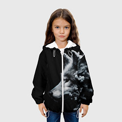 Куртка с капюшоном детская Дымный волк, цвет: 3D-белый — фото 2