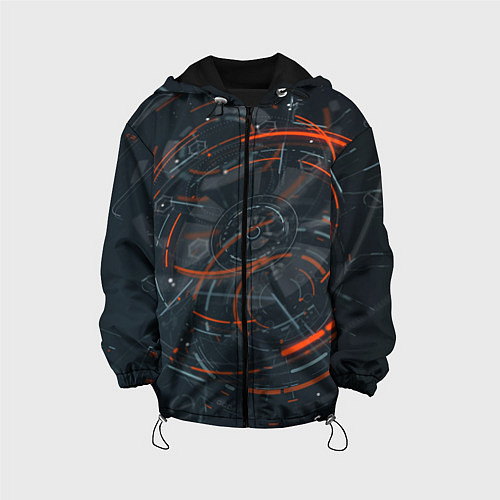 Детская куртка Часовой механизм киберпанк / 3D-Черный – фото 1