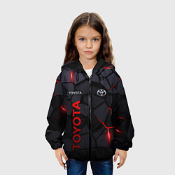 Куртка с капюшоном детская Toyota - плиты с эффектом свечения, цвет: 3D-черный — фото 2
