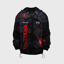 Куртка с капюшоном детская Mazda - плиты с эффектом свечения, цвет: 3D-черный