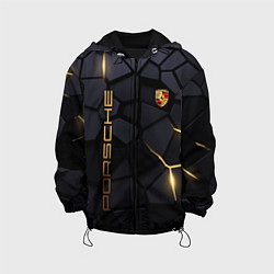 Куртка с капюшоном детская Porsche - плиты с эффектом свечения, цвет: 3D-черный
