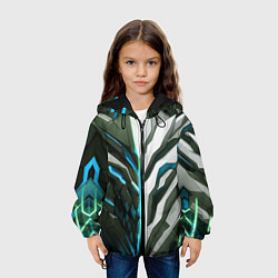 Куртка с капюшоном детская Броня адская и райская синяя, цвет: 3D-черный — фото 2
