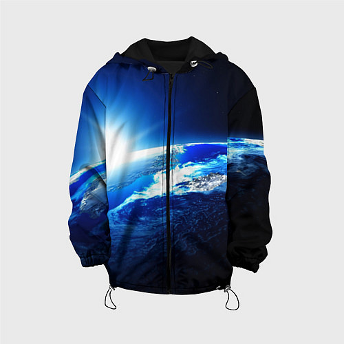 Детская куртка Восход солнца в космосе / 3D-Черный – фото 1