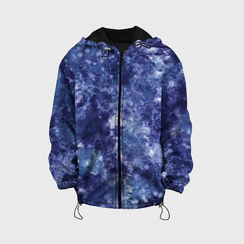 Детская куртка Абстракция - sea blue / 3D-Черный – фото 1