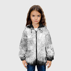 Куртка с капюшоном детская Абстракция - black and white spot, цвет: 3D-черный — фото 2