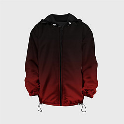 Куртка с капюшоном детская Градиент от тёмного до тёмно красного, цвет: 3D-черный