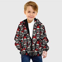 Куртка с капюшоном детская Плохой Санта Клаус, цвет: 3D-черный — фото 2