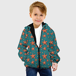 Куртка с капюшоном детская Морские звезды тоже хотят на ёлку, цвет: 3D-черный — фото 2