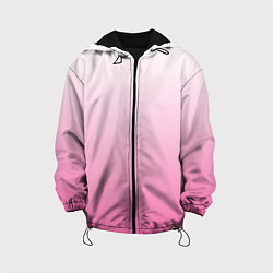 Куртка с капюшоном детская Розовый рассвет градиент, цвет: 3D-черный