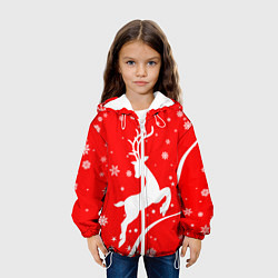 Куртка с капюшоном детская Christmas deer, цвет: 3D-белый — фото 2