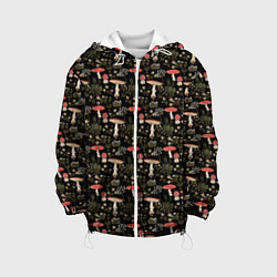 Детская куртка Goblincore - мухоморы