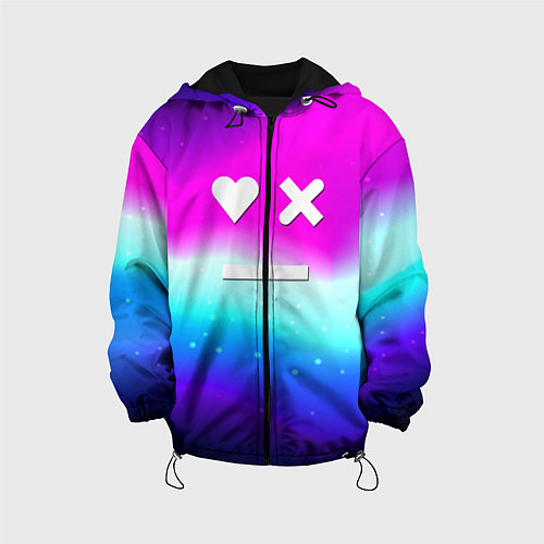 Детская куртка Love death robots neon gradient serial / 3D-Черный – фото 1
