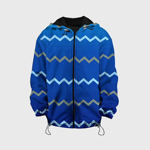 Детская куртка Морские зигзаги / 3D-Черный – фото 1