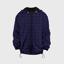 Куртка с капюшоном детская Изысканный фиолетовый с узорами, цвет: 3D-черный