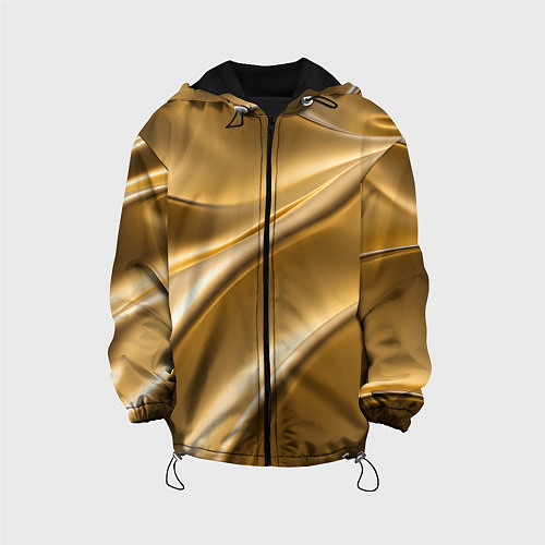 Детская куртка Золотые изгибы атласа - барханы / 3D-Черный – фото 1