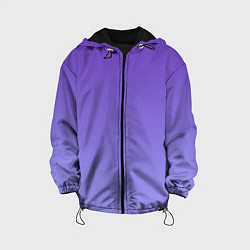 Куртка с капюшоном детская Светлый фиолетовый градиент, цвет: 3D-черный