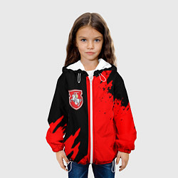 Куртка с капюшоном детская Белоруссия краски текстура, цвет: 3D-белый — фото 2