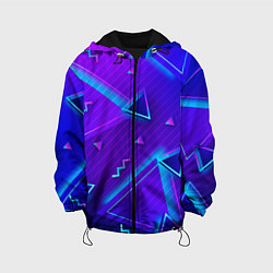 Куртка с капюшоном детская Neon Pattern colored, цвет: 3D-черный