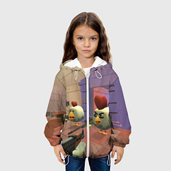 Куртка с капюшоном детская Чикен ган - скрин, цвет: 3D-белый — фото 2