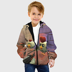 Куртка с капюшоном детская Чикен ган - скрин, цвет: 3D-черный — фото 2