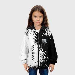 Куртка с капюшоном детская The Witcher game краски, цвет: 3D-черный — фото 2