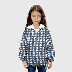 Куртка с капюшоном детская Капли, цвет: 3D-белый — фото 2