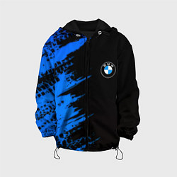 Куртка с капюшоном детская BMW краски синие, цвет: 3D-черный
