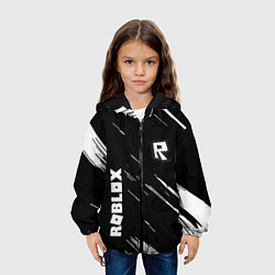Куртка с капюшоном детская Roblox текстура краски, цвет: 3D-черный — фото 2