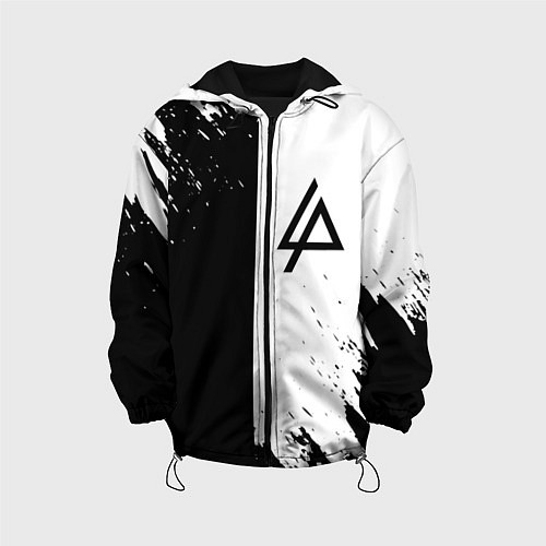 Детская куртка Linkin park краски чёрнобелый / 3D-Черный – фото 1