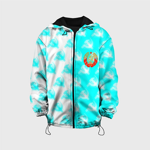 Детская куртка СССР текстура паттерн / 3D-Черный – фото 1