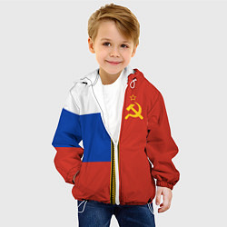 Куртка с капюшоном детская Россия и СССР, цвет: 3D-белый — фото 2