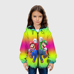 Куртка с капюшоном детская Братья Марио, цвет: 3D-черный — фото 2