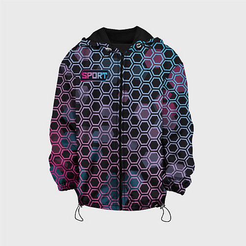 Детская куртка Sport шестигранники / 3D-Черный – фото 1