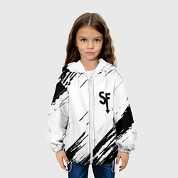 Куртка с капюшоном детская Sally Face краски инди гейм, цвет: 3D-белый — фото 2