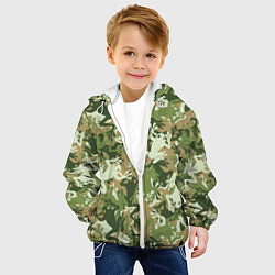 Куртка с капюшоном детская Лягушата камуфляж, цвет: 3D-белый — фото 2