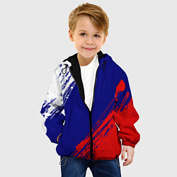 Куртка с капюшоном детская Триколор Россия, цвет: 3D-черный — фото 2