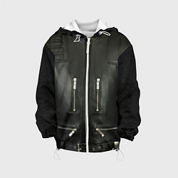 Куртка с капюшоном детская Terminator first - leather jacket, цвет: 3D-белый