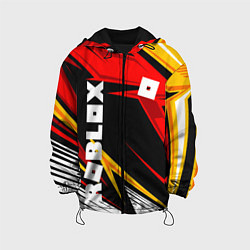 Куртка с капюшоном детская Роблокс - спортивная абстрация, цвет: 3D-черный