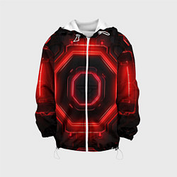 Детская куртка Nvidia style black and red neon