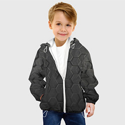 Куртка с капюшоном детская Кибер броня, цвет: 3D-белый — фото 2