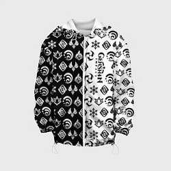 Детская куртка Genshin Impact - black and white