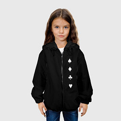 Куртка с капюшоном детская Вини червы бубны крести, цвет: 3D-черный — фото 2