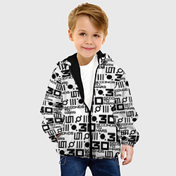 Куртка с капюшоном детская Thirty Seconds to Mars pattern rock, цвет: 3D-черный — фото 2