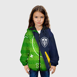 Куртка с капюшоном детская Leeds United football field, цвет: 3D-черный — фото 2