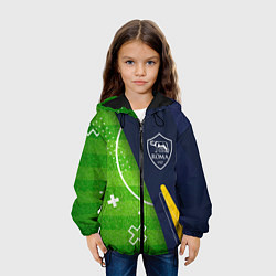 Куртка с капюшоном детская Roma football field, цвет: 3D-черный — фото 2