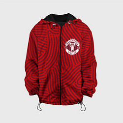 Куртка с капюшоном детская Manchester United отпечатки, цвет: 3D-черный